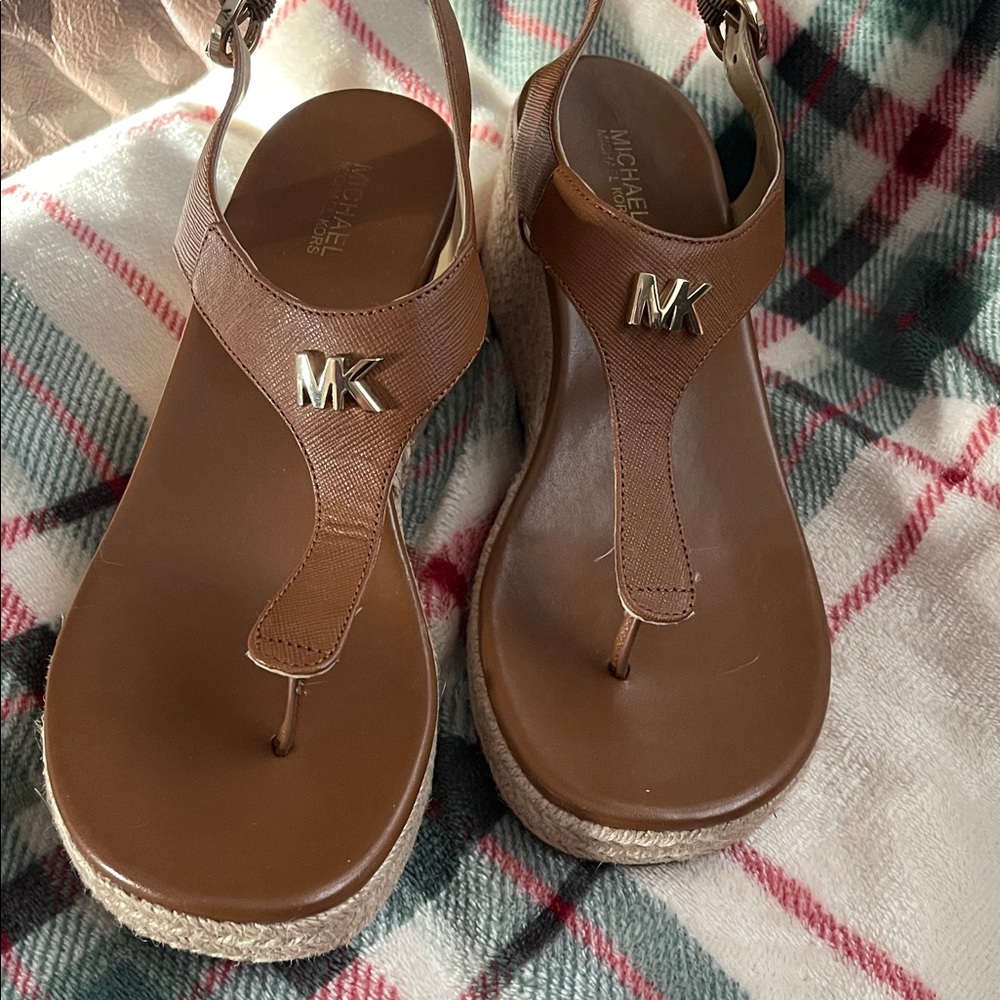 MICHAEL Michael Kors Tan Wedge Sandals